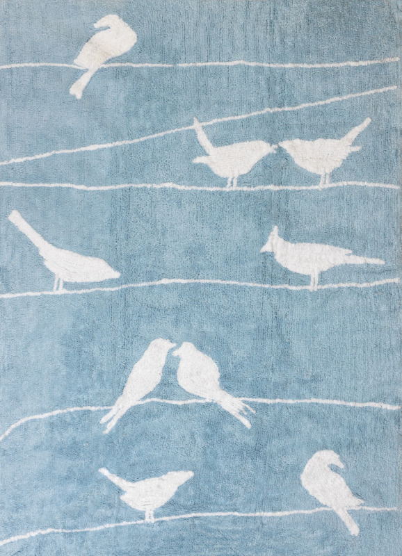 Aratextil moshat� pamutsz�nyeg - 120x160cm vil�gosk�k madarak