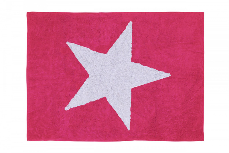 Aratextil moshat� pamutsz�nyeg - 120x160cm magenta nagy csillagos