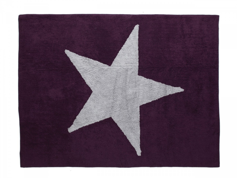 Aratextil moshat� pamutsz�nyeg - 120x160cm lila nagycsillagos