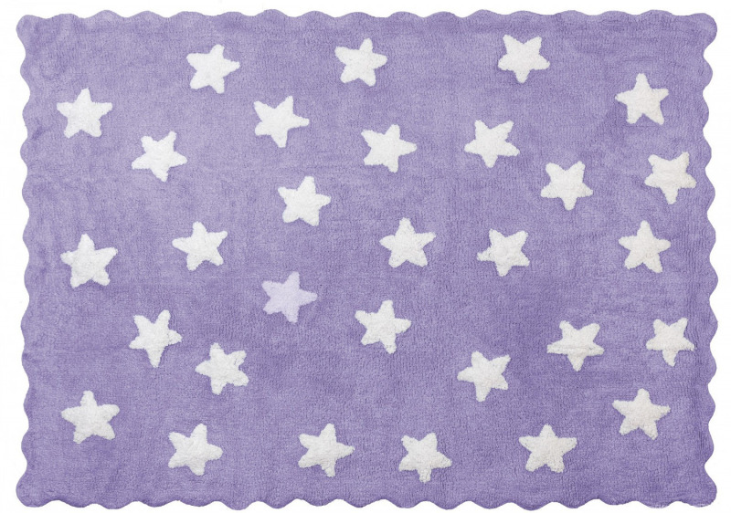 Aratextil moshat� pamutsz�nyeg - 120x160cm lila csillagos