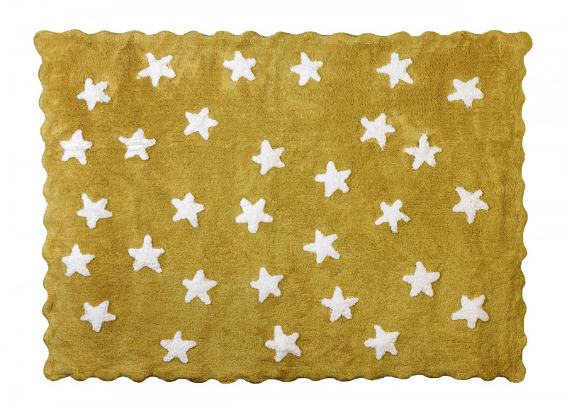 Aratextil moshat� pamutsz�nyeg - 120x160cm s�rga csillagos