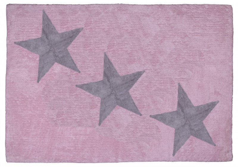 Aratextil moshat� pamutsz�nyeg - 120x160cm r�zsasz�n sz�rke 3 nagy csillaggal