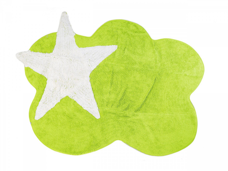 Aratextil moshat� pamutsz�nyeg - 120x160cm z�ld felh� csillaggal