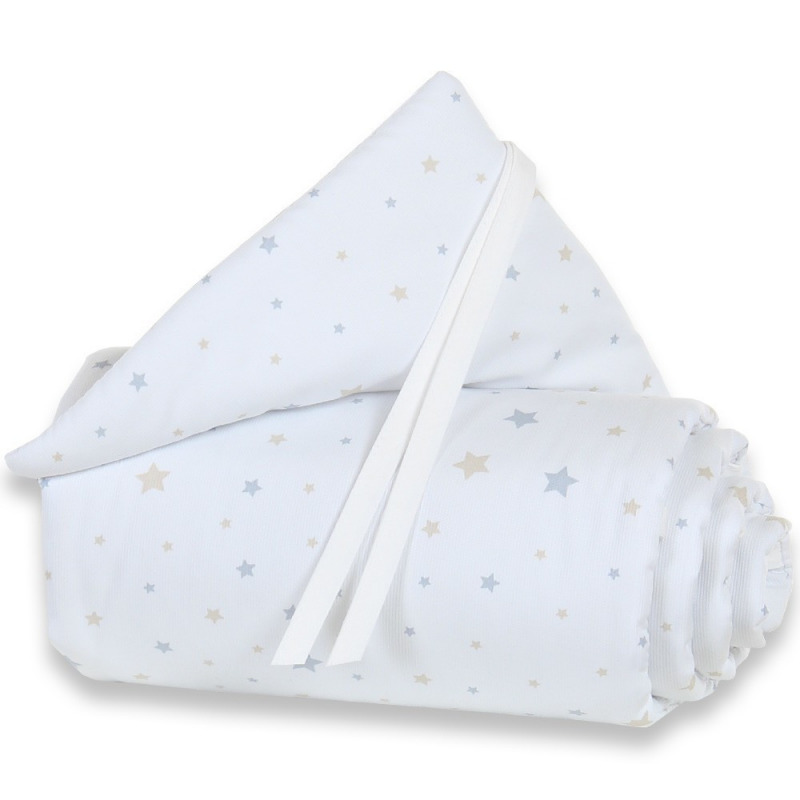 Babybay Maxi-Boxspring fejv�d� - az�r/sand csillagos