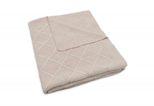 Jollein takar�  - 100x150 cm Check Knit Oatmeal