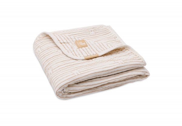 Jollein takar�  - 75x100 cm muslin Cradle Miffy Stripe Biscuit