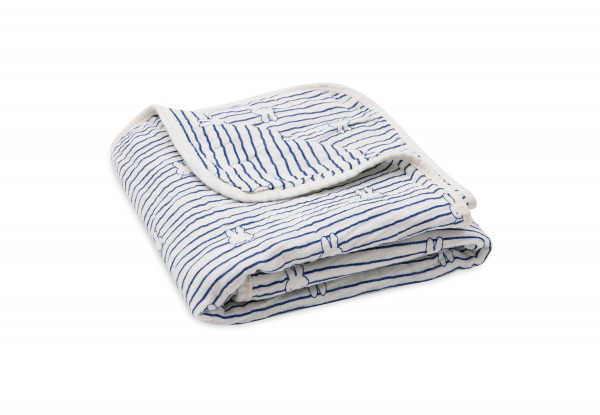 Jollein takar�  - 75x100 cm muslin Cradle Miffy Stripe Navy