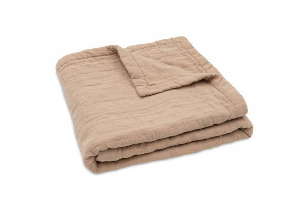 Jollein takar  - 75x100 cm muslin cot Jacquard biscuit