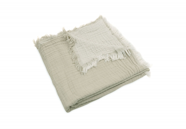 Jollein takar�  - 120x120 cm Fringe Olive Green/Ivory