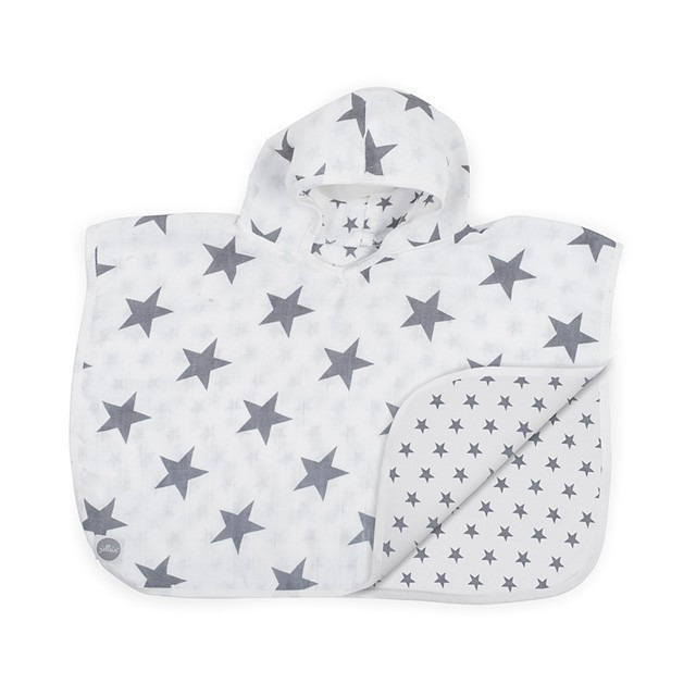 Jollein kapucnis ponch� - 45x60 Little Star Antracite