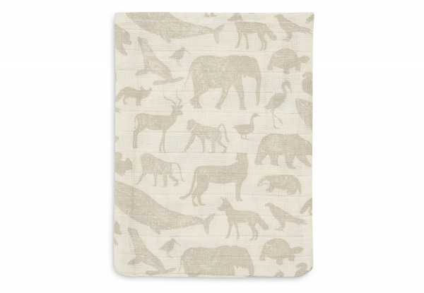 Jollein mosd�keszty� muslin  - Animals Nougat