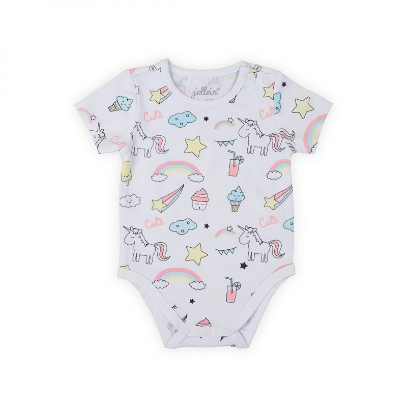 Jollein r�vid ujj� body - 74/80 Unicorn