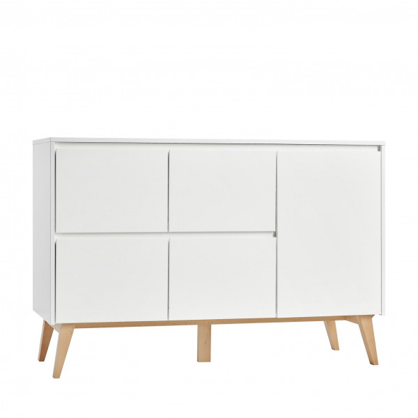 Pinio Swing komd - 4 fikos + 1 ajts White/natural