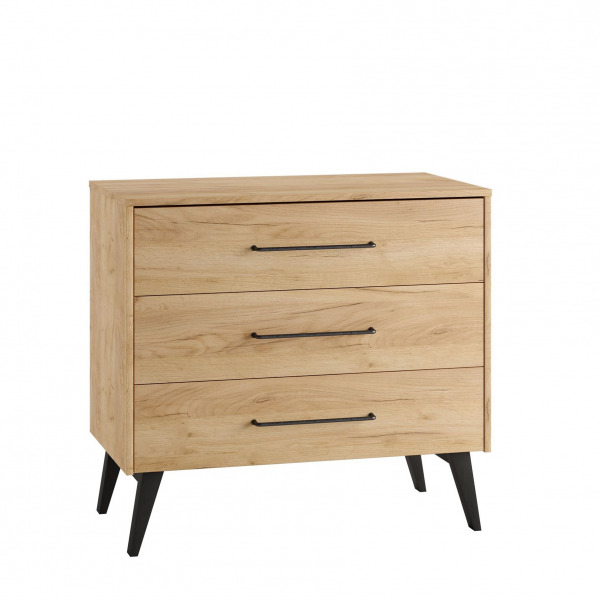 Pinio Retro kom�d - 3 fi�kos Oak